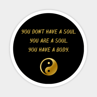 You Don't Have A Soul. You Are A Soul. You Have A Body. Magnet